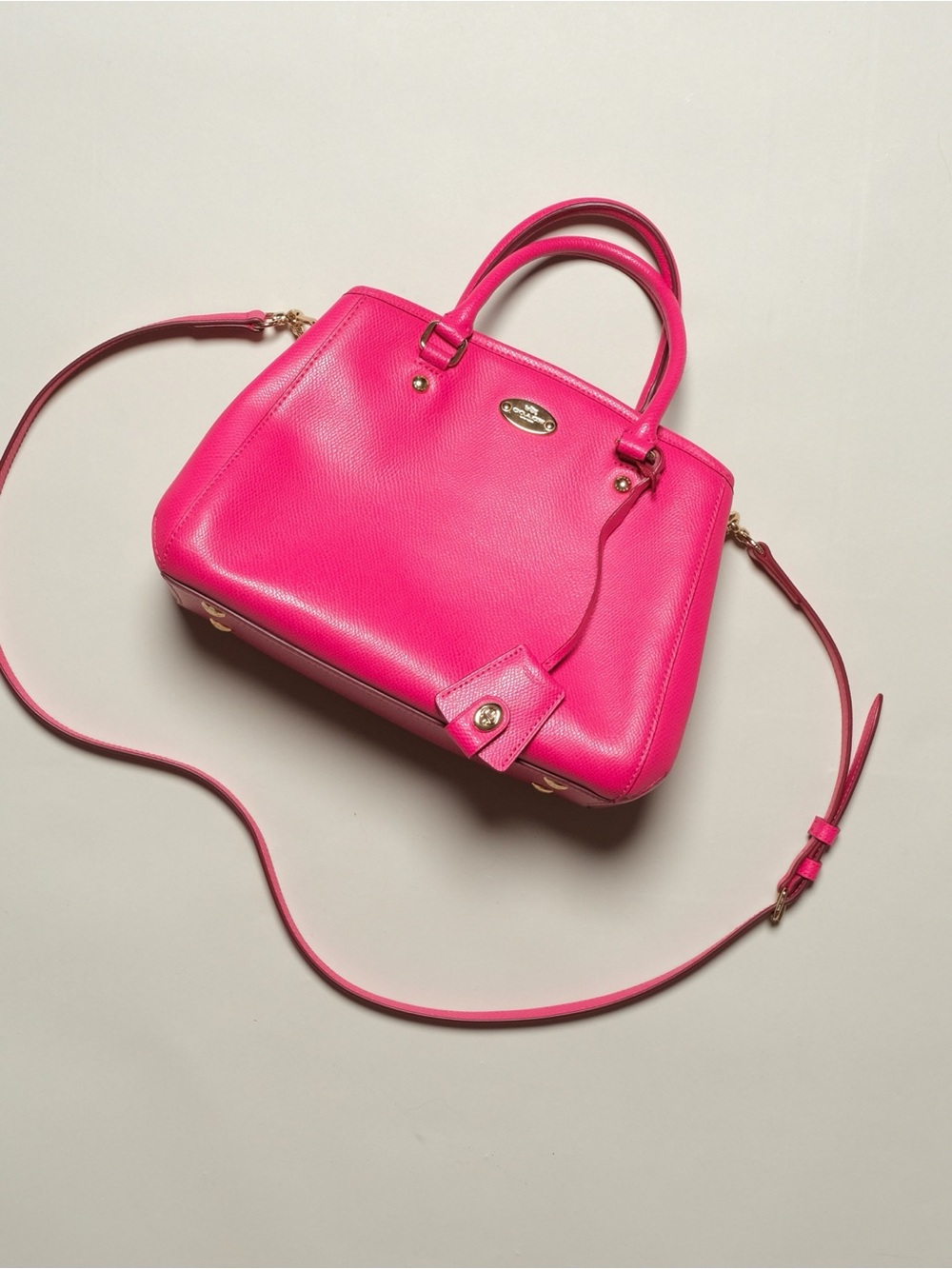 Coach Mini Margot Carryall in Pink Ruby